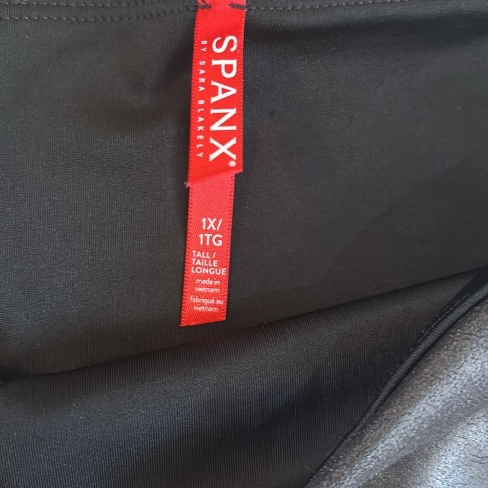 SPANX Faux Leather Leggings Black Size XL - Picture 3 of 7